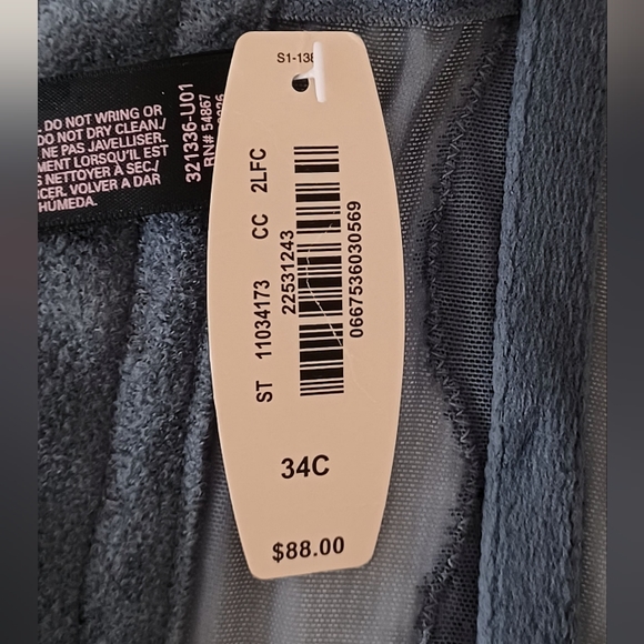 NWT Victoria's Secret Fearless Criscross Front Crystal Gray Corset Busti… - Picture 15 of 16